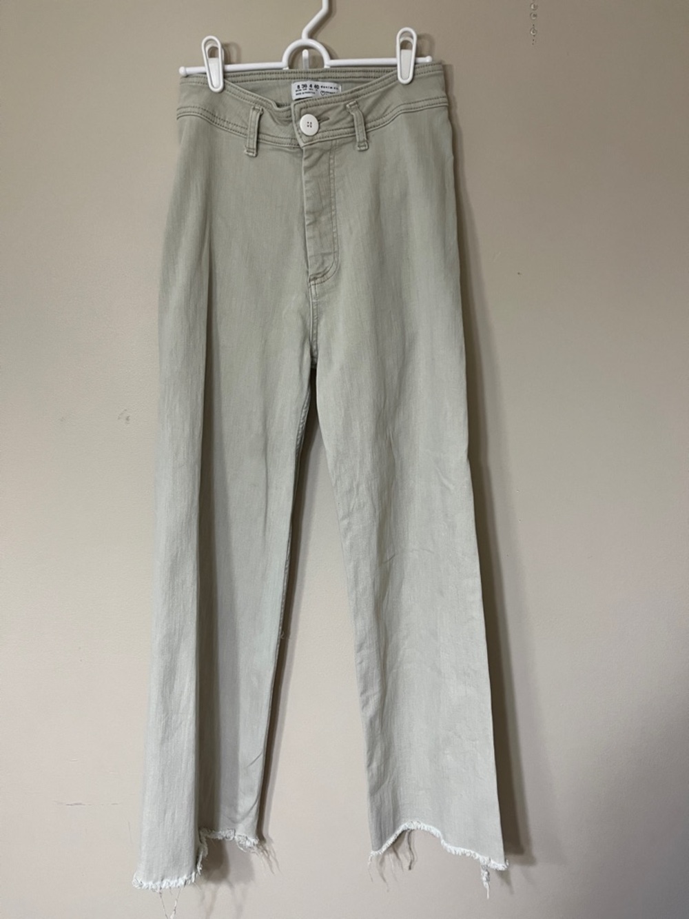 Primark Women's Wide-Leg Jeans in Light Sage
